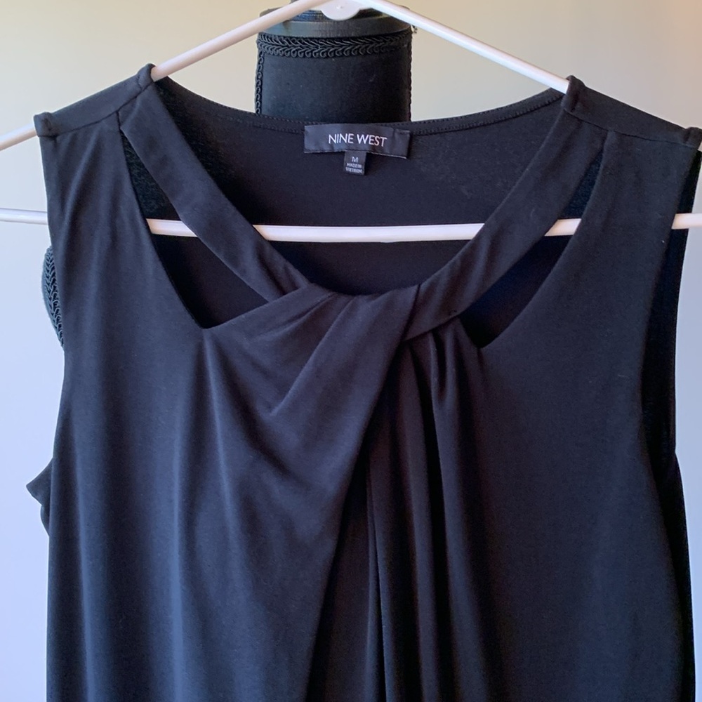 Nine West black sleeveless top - Picture 3 of 4